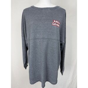 Chicka-d Women's Ragin' Cajuns ULL Jersey Grey M Casual School Fall LogoM